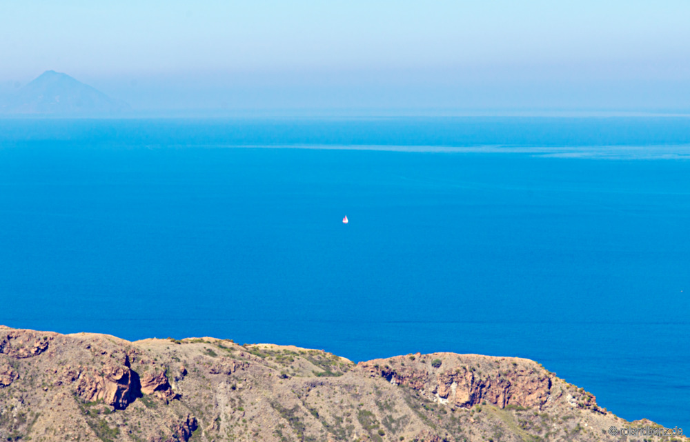 Little Boat on Big Blue Sea