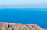 Little Boat on Big Blue Sea